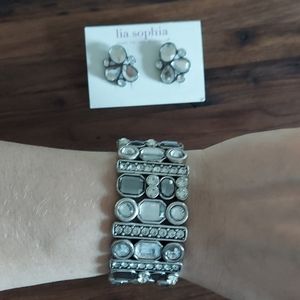 Lia Sophia bracelet and earrings